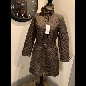 COLE HAAN SIGNATURE QUILT BELTED JACKET NWT